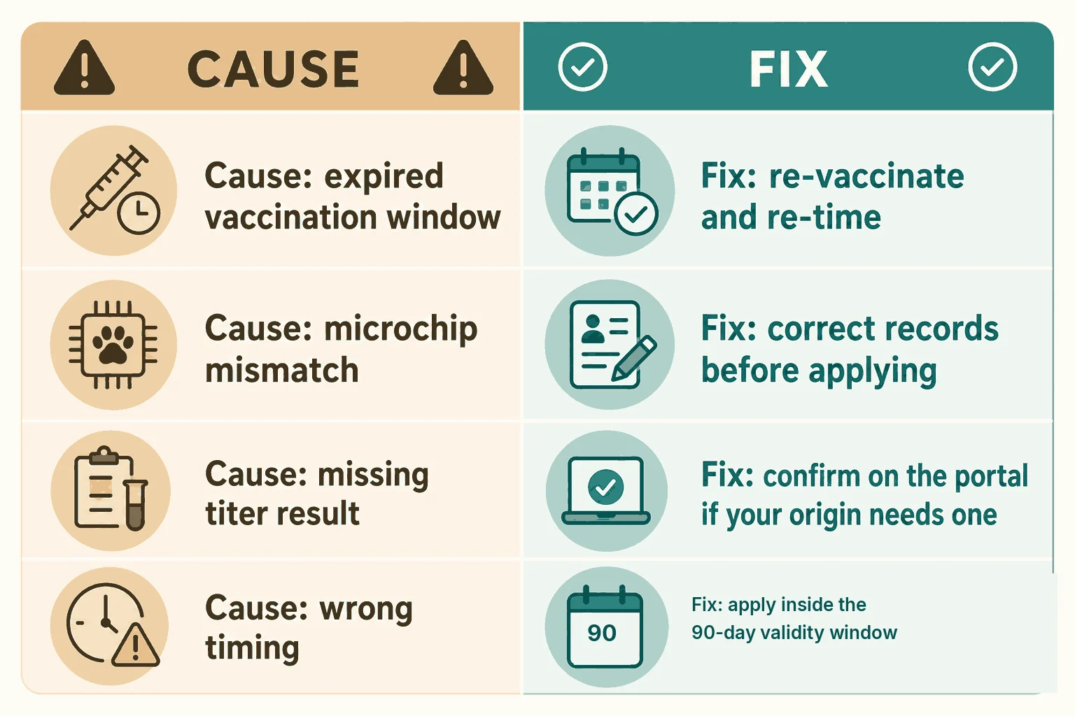 MOCCAE pet permit rejection causes and how to fix each one