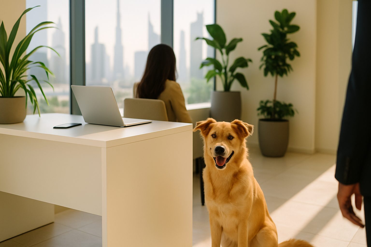 Pet owner receiving a friendly WhatsApp reply from the Dubai Pet Relocation team