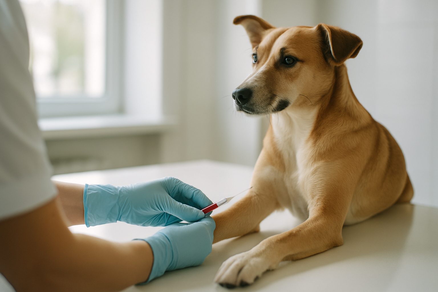 Rabies titer test blood sample for UAE pet import